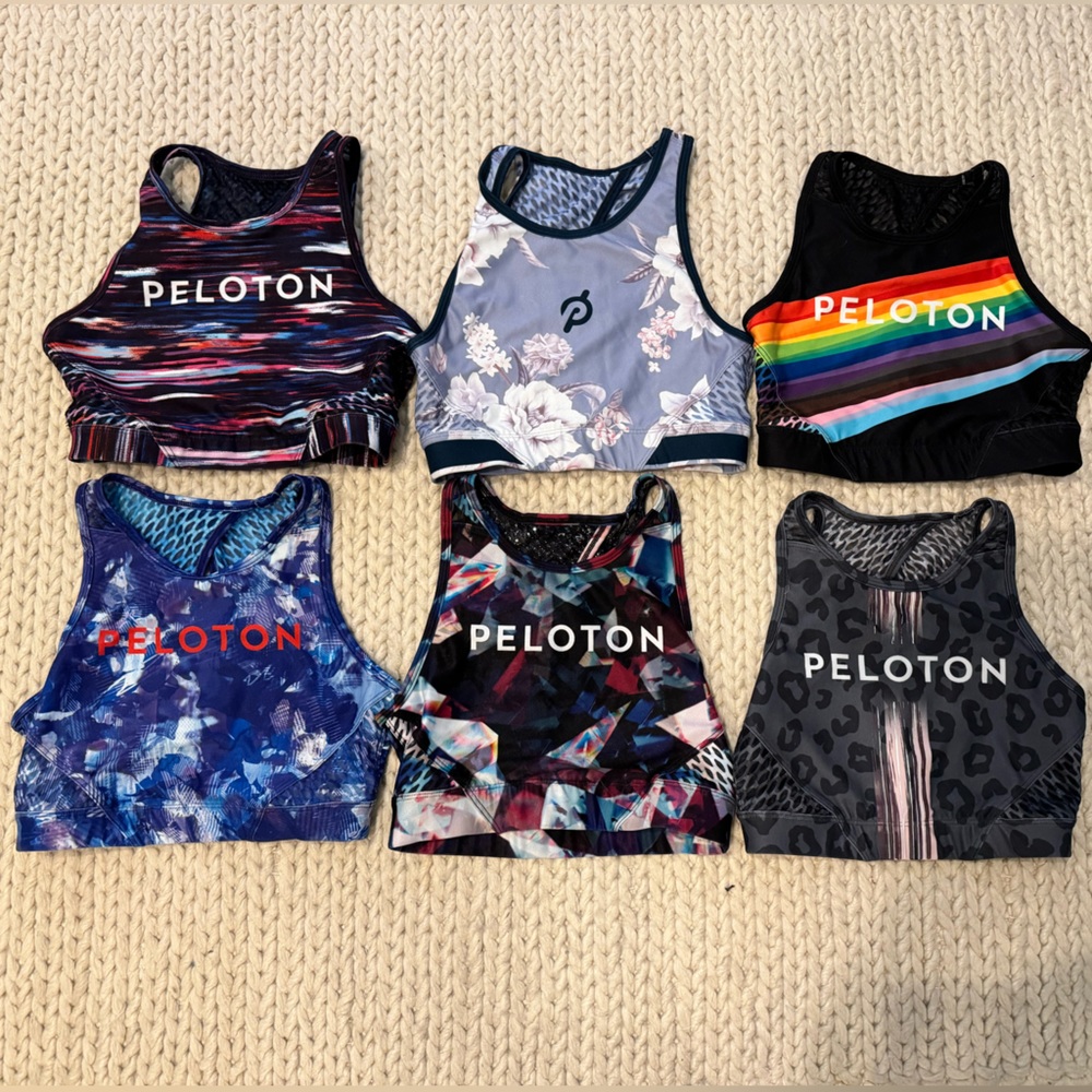 Selling 6 Peloton WITH collab high neck bras size XS barely worn